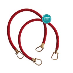 Rope Handles for Handbag -  Color Red